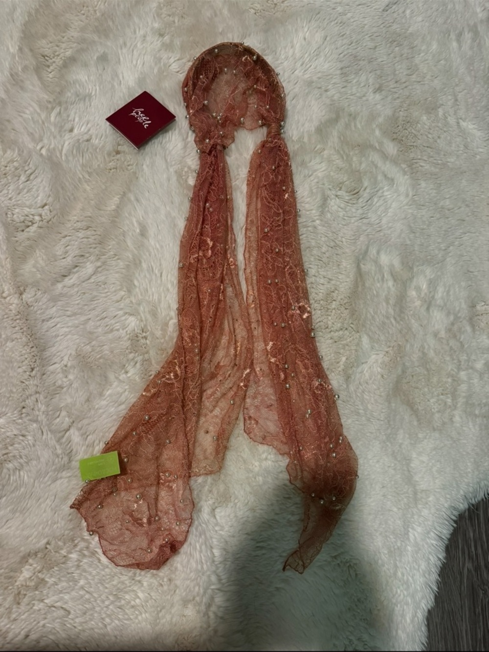 Free People Rembrant Blush Lace Hair Scarf Headband - Picture 6 of 6